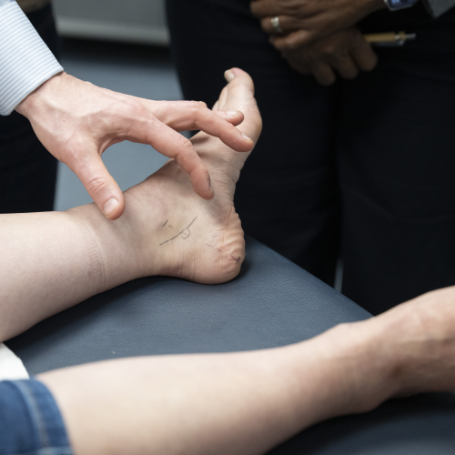 A foot volunteer during LA in podiatry 